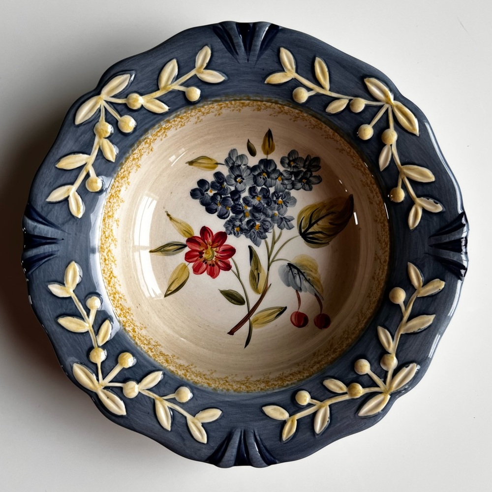 Certified International Pamela Gladding Artistic Floral Design Decorative Bowl